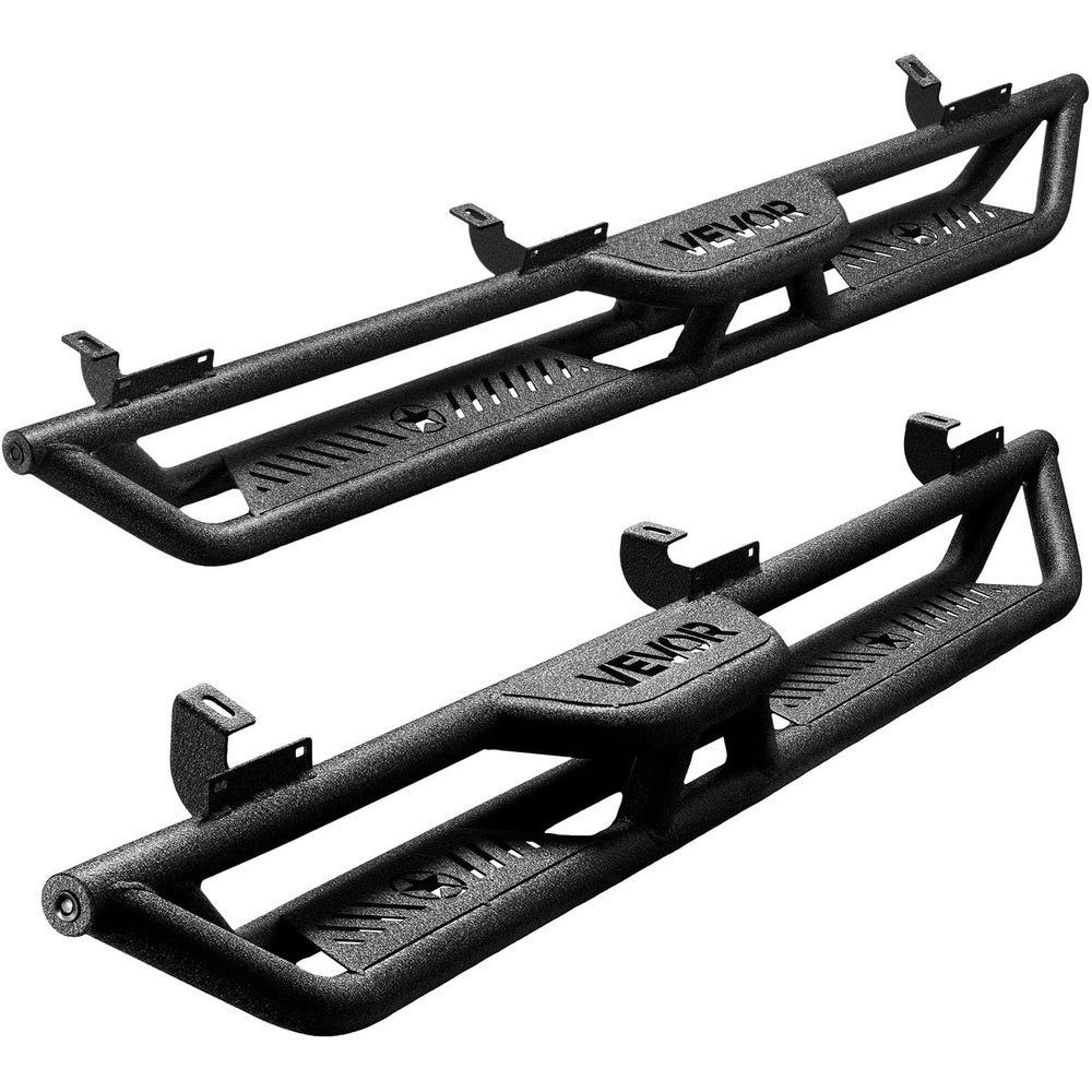 image:imageVEVOR Running Boards 4 Inches Side Steps Compatible with 20152025 Chevy ColoradoGMC Canyon Crew Cab Black Carbon Steel Nerf Bars 550 lbs Load Capacity NonSlip Surface with Rustproof Coating0718 Jeep Wrangler JK 4 Door