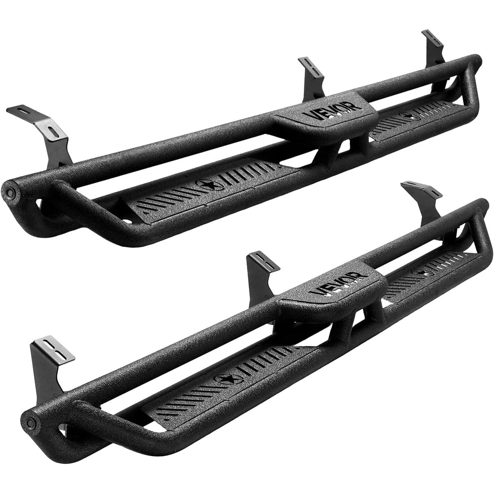 image:imageVEVOR Running Boards 4 Inches Side Steps Compatible with 20152025 Chevy ColoradoGMC Canyon Crew Cab Black Carbon Steel Nerf Bars 550 lbs Load Capacity NonSlip Surface with Rustproof Coating1525 ColoradoCanyon Crew Cab