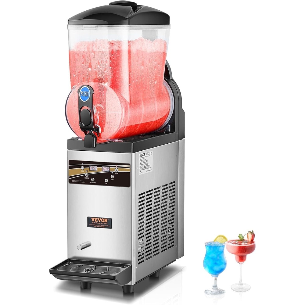 image:imageVEVOR Slushie Machine 4L135oz x 2 Tank Slushy Machine for Home No Ice Needed Frozen Drink Maker Margarita Maker with SelfCleaning for Frozen Margaritas Frapps Milkshake amp More15 L1