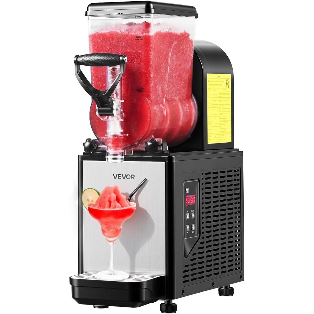 image:imageVEVOR Slushie Machine 6L16Gal x 2 Tank Commercial Slushy Maker Frozen Drink Maker with SelfCleaning Margarita Machine for Restaurants Bars Party for Slushie Margaritas Milkshake amp MoreBlack
