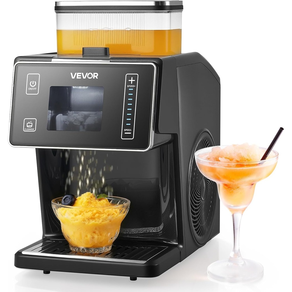 image:imageVEVOR Snowflake Ice Machine 132LBS24H Snowflake Ice Maker IceShaver Machine with Stainless Steel Blade Electric Snow Cone Maker with 048Gal Tank 90S Fast PreCooling for Home amp Small GatheringTank Capacity 08 L 02 gal