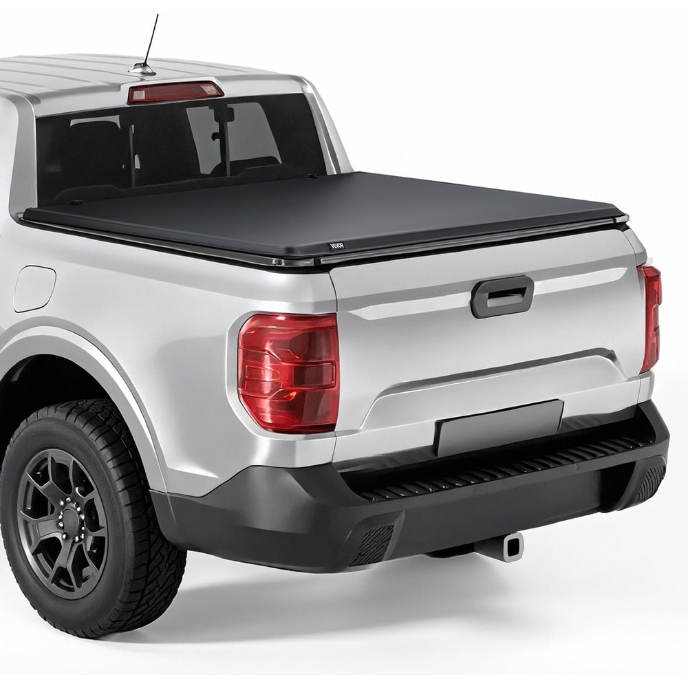 image:imageVEVOR Soft RollUp Truck Bed Tonneau Cover Compatible with 20172026 Ford F250350450 Super Duty Fits 68 ft 6 ft 10 in82 in Bed TripleLayer PVC Tonneau Cover with Three Aluminum Alloy Bars45 ft