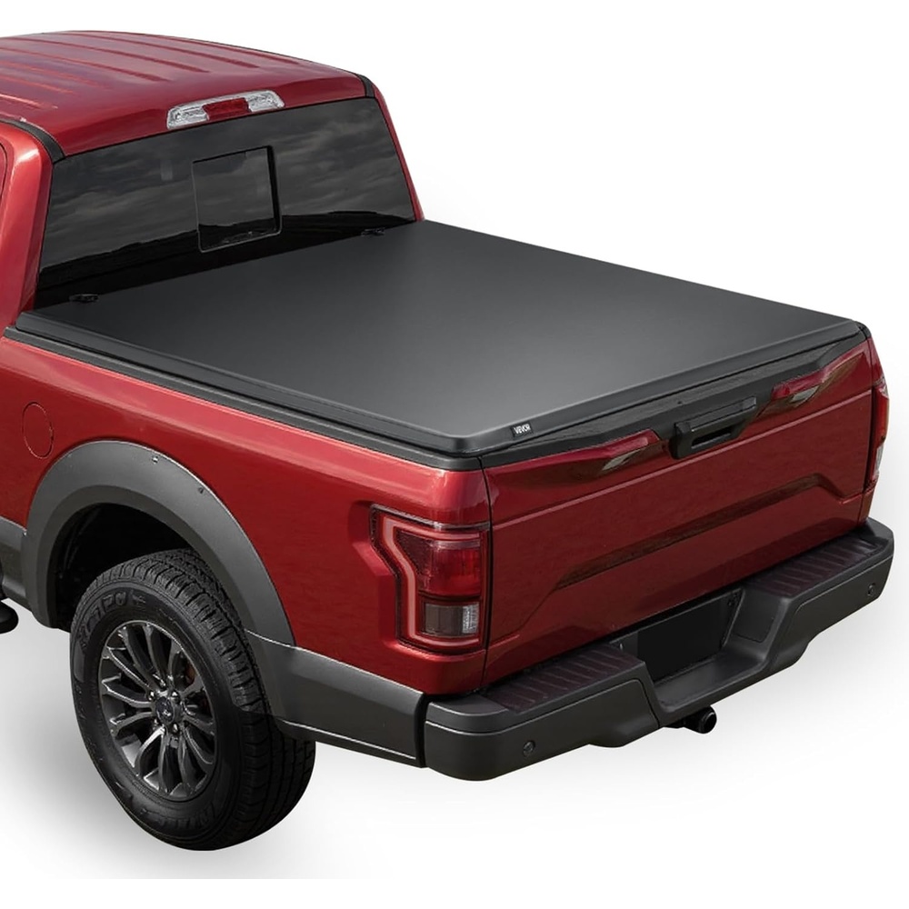 image:imageVEVOR Soft RollUp Truck Bed Tonneau Cover Compatible with 20172026 Ford F250350450 Super Duty Fits 68 ft 6 ft 10 in82 in Bed TripleLayer PVC Tonneau Cover with Three Aluminum Alloy Bars68 ft