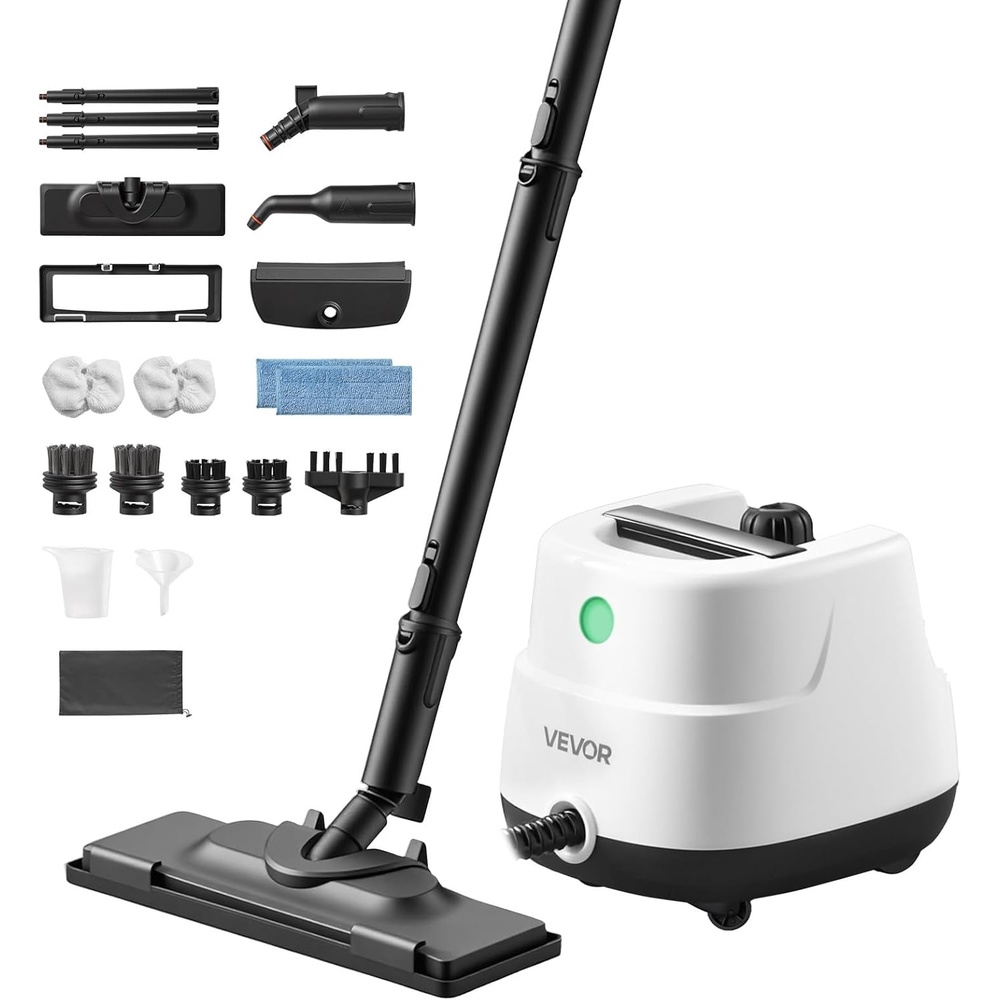 image:imageVEVOR Steam Cleaner 34 oz Tank Steamer for Cleaning with 20 Accessories Extended Power Cord and Hose Portable Handle Fast Heating Powerful Canister Steam Cleaner for Home Car Detailing Floors