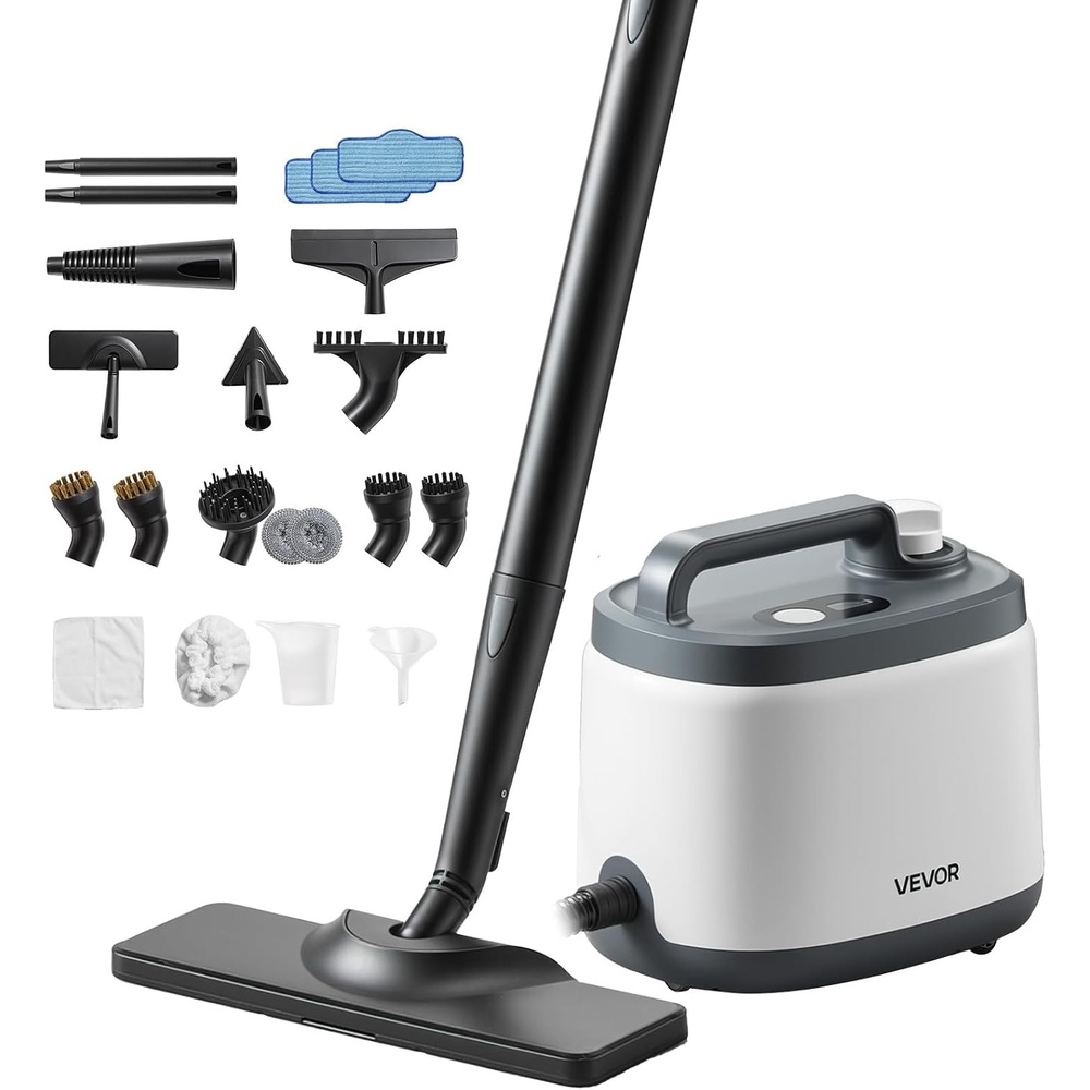 image:imageVEVOR Steam Cleaner 51 oz Tank Steamer for Cleaning with 19 Accessories Extended Power Cord and Hose Portable Handle Fast Heating Powerful Canister Steam Cleaner for Home Car Detailing Floors