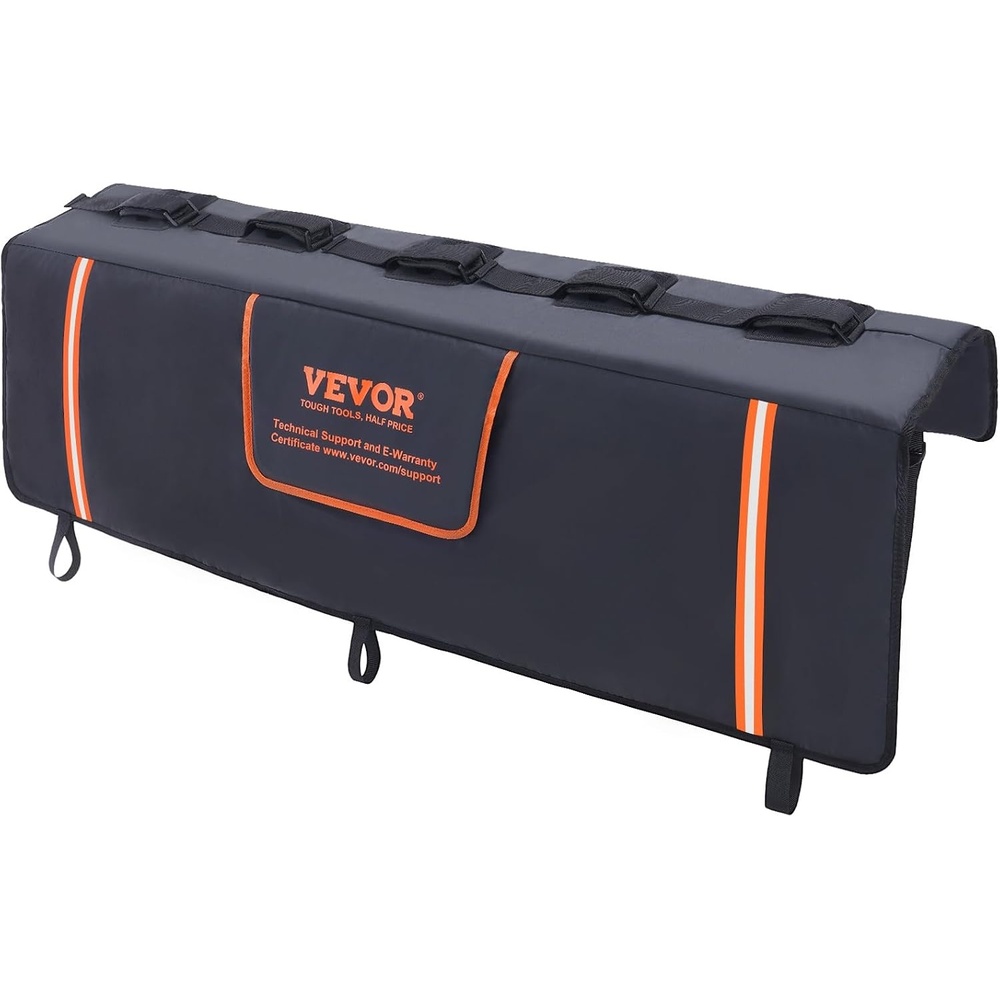 image:imageVEVOR Tailgate Bike Pad 53 Truck Tailgate Pad Carry 5 Mountain Bikes Upgraded Grooves Tailgate Protection Pad with Reflective Strips and Tool Pockets with Camera Opening for MidSize Pickup Trucks