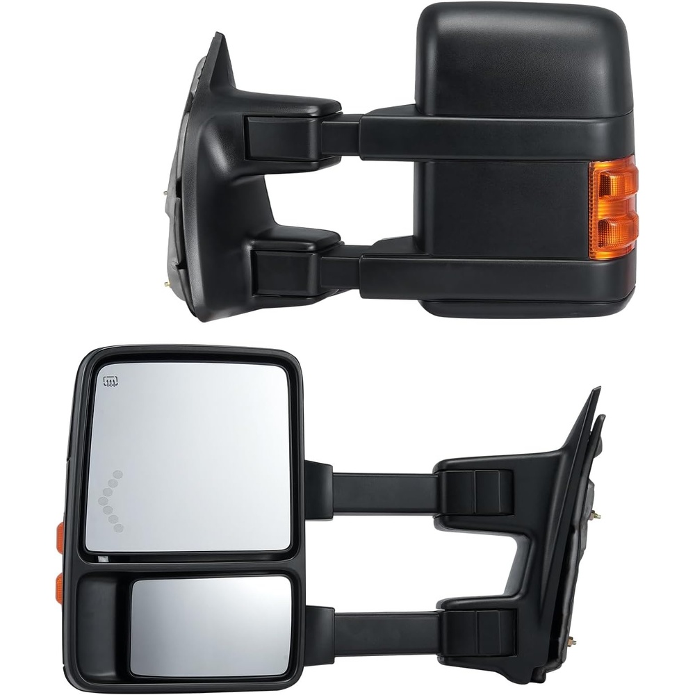 image:imageVEVOR Towing Mirrors Pair Set for 9907 Ford F250 F350 F450 F550 Super Duty 0105 Excursion Power Heated with Signal Light Manual Controlling Telescoping Folding19992007