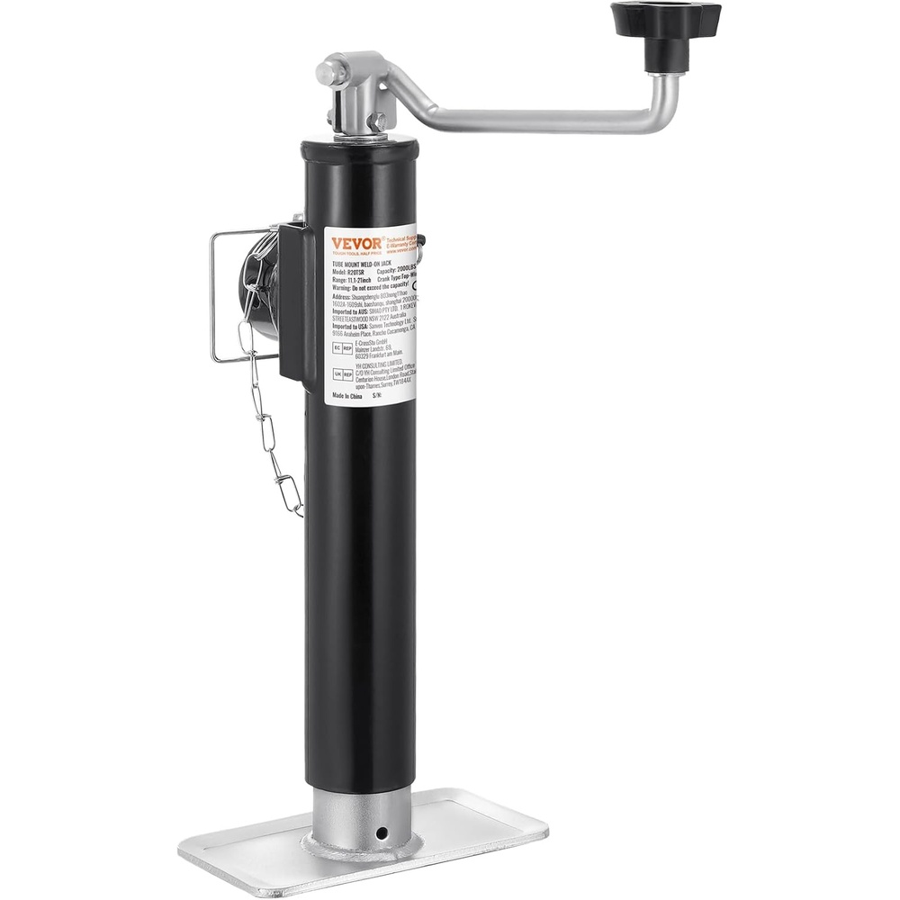 image:imageVEVOR Trailer Jack 2000 lbs Dynamic Load Capacity Weldon PipeMount Swivel 10 Lift Stand with Handle for RV Horse Utility and Yacht Trailers2000LBS