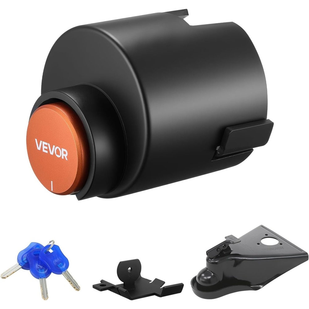 image:imageVEVOR Trailer Lock Fits 2 amp 2516Inch Bulldog Trailer Couplers Heavy Duty Hitch Lock with 3 Keys Secures Security Chains CorrisionResistant AntiTheft RV Trailer Locks for RV Trailer BoatFit Airstream Trailer Couplers