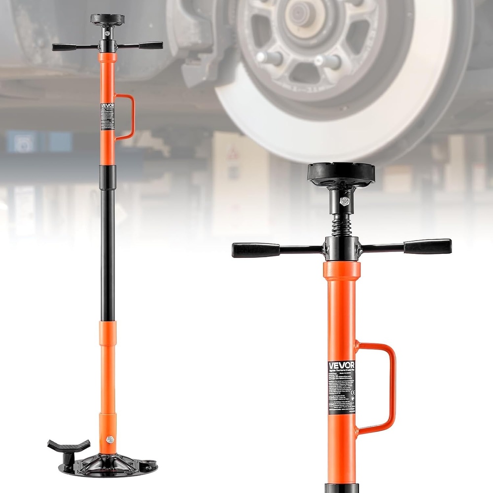 image:imageVEVOR Underhoist Support Stand 1 Ton 2204 lbs Capacity Under Hoist Jack Stand with Handle Adjustable Height Bearing Mounted Spin Handle SelfLocking Threaded Screw Support Vehicle Components