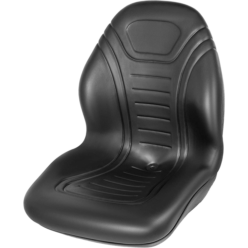 image:imageVEVOR Universal Tractor Seat Replacement 2 Pcs Compact High Back Mower Seat Black Vinyl Forklift Seat Central Drain Hole Skid Steer Seat with Mounting Bolt Patterns of 8 x 115 amp 1125 x 1151Pc Black