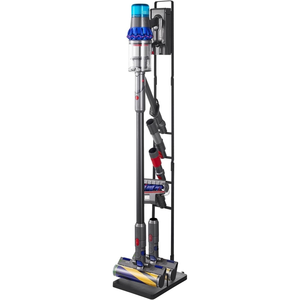 image:imageVEVOR Vacuum Stand Compatible with V6 V7 V8 V10 V11 V15 Stable Vacuum Stand Holder with 4 Hooks for DC30 DC31 DC34 DC35 DC58 DC59 DC62 D74 Cordless Upright Vacuum Cleaners amp AccessoriesBlack Frame With Wheels