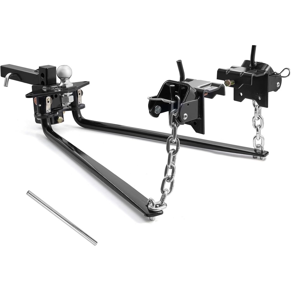 image:imageVEVOR Weight Distribution Hitch 10000 lbs Max Towing amp 1000 lbs Max Tongue Weight Distributing Hitches Kit Includes 2 in Shank and 2516 in Ball Load Leveling Hitch for Trailers Black1000 lbs