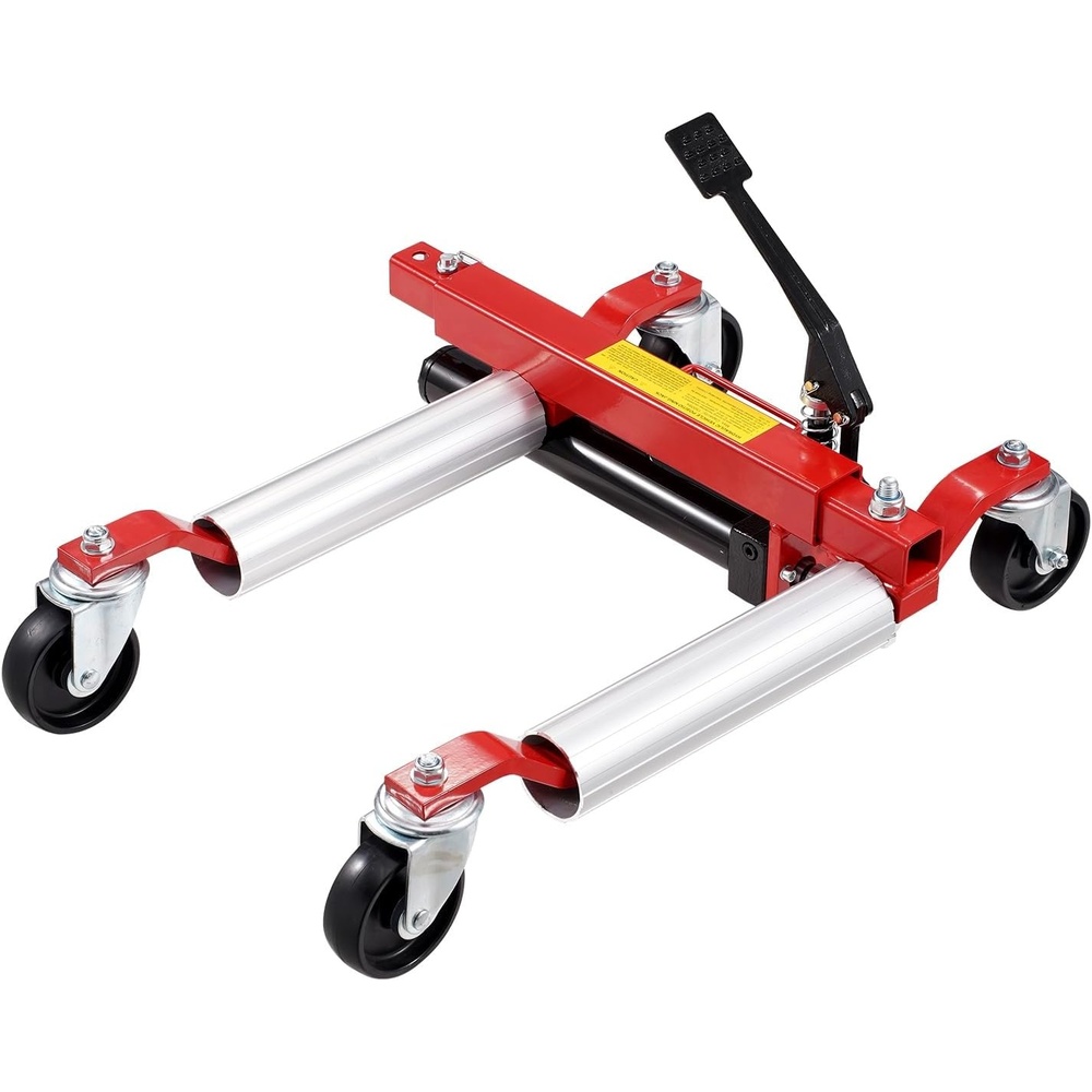 image:imageVEVOR Wheel Dolly Max Capacity 1500 Lbs Car Jack Dolly Lifter with 360 Rotatable Wheels Heavy Duty Vehicle Positioning Hydraulic Tire Jack for Vehicle Repair and MovingRed