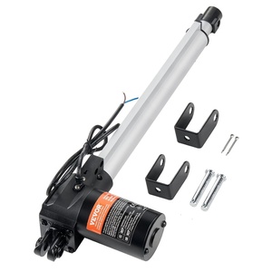 Linear Actuator 12V, 10 Inch Heavy Duty 1320lbs/6000N Linear Actuator, 0.19″/s Linear Motion Actuator with Mounting Bracket & IP44 Protection for Electric Door Industrial Machinery Vessels Cargo(20.07 x 3.14 x 5.74 inch)