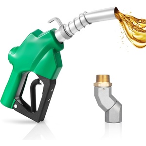 VEVOR 1 Inch NPT Automatic Fuel Nozzle with Swivel, Max Flow Rate 21.6 GPM, Auto Shut Off Diesel Gas Pump Nozzle with 3-Speed Trigger Lock & 1-3/16 in (OD=30.1 mm) Spout for Gasoline, Diesel, Kerosene(Green)