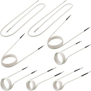 VEVOR 10PCS Magnetic Induction Heater Coil, Induction Heating Coil Accessories Kit with Flexibility and Long Lifespan, for Removing Rusty Bolts and Nuts, 8 Coils + 1 U-Shaped + 1 Free Forming(white)