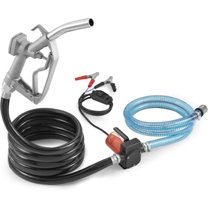 VEVOR 12V DC Fuel Transfer Pump, 5 GPM, Portable Electric Diesel Transfer Pump, with Auto Shut-Off Fuel Nozzle, Long Inlet & Outlet Hose, 1/10 HP for Gasoline, Kerosene, Diesel, Methanol Blends