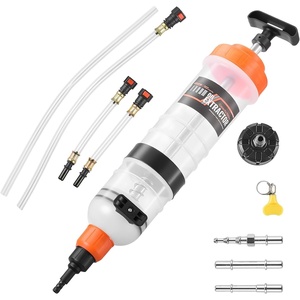 VEVOR 1500CC Fluid Extractor, Manual Automotive Fluid Pump Extractor, Oil Syringe with Long Hose and Extension Tubes Easy Oil Change, Suction Pump for Lawn Mowers Cars Ships Golf Carts Motorcycles(1500CC)