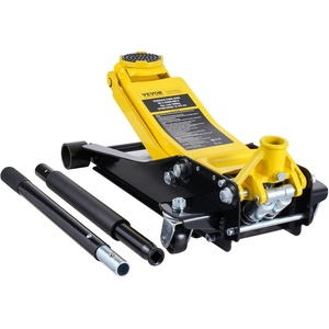 VEVOR 2.5 Ton Low Profile, Heavy-Duty Steel Racing Floor Jack with Dual Pistons Quick Lift Pump, Lifting Range 3.64″-19.49″(2 Ton Steel)