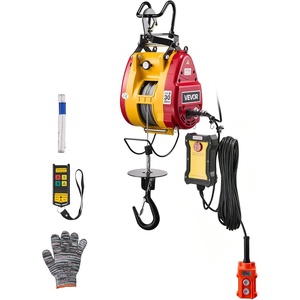VEVOR 2-in-1 Electric Hoist Winch, 660 lbs Capacity, 1500W Portable Power Winch Crane, 98.4 ft Lifting Height, 62 ft/min with Wired and Wireless Remote Control for Factory, Warehouss, Garage(660 lbs 98.4 ft)