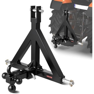 VEVOR 3 Point Hitch Receiver with 2 in Receiver, 3pt Quick Hitch Attachment, 3,000 lbs Capacity, Heavy Duty Tractor Tow Drawbar Adapter, Compatible with Kubota, Mahindra, John Deere, Massey Ferguson(With Towing Ball)