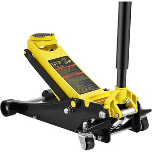 VEVOR 3 Ton Low Profile Floor Jack | Heavy-Duty Racing, Dual Pistons Quick Lift Pump, Lifting Range 3.35″-19.69″(Steel)