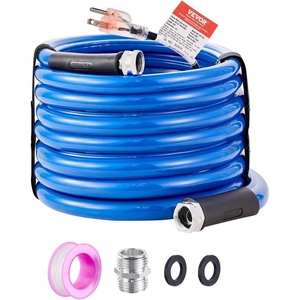 VEVOR 30ft Heated Water Hose for RV, Heated Drinking Water Hose Antifreeze to -45°F, Automatic Self-regulating, 5/8″ I.D. with 3/4″ GHT Adapter, Lead and BPA Free