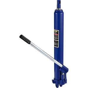 VEVOR 4 Ton Hydraulic Long Ram Jack, Cherry Picker Ram with Single Piston Pump, Manual Engine Hoist Cylinder with Handle and Flat Base, for Garage & Engine Lifting, Red(Blue)