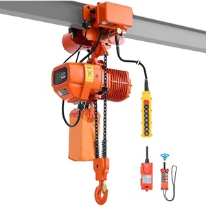 VEVOR 4400lbs Electric Chain Hoist with Power Trolley, 2-Speed Operation, 20ft Lifting Height, 3-Phase 208-240V/440-480V Overhead Crane w/ 328ft Wireless & 16ft Wired Remote Control G100 2-Chain Hoist(2-Speed 4400lbs 20ft)