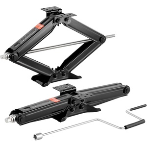 VEVOR 9000 lbs RV Scissor Jacks, 4-23.4 in RV Stabilizer Leveling Scissor Jacks, Set of 2, Heavy Duty Stabilizer Jack with Crank Handle, Socket and Bubble Levels, Not Easily Bent or Deformed(5000 lbs)