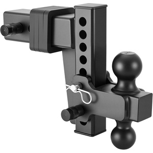 VEVOR Adjustable Trailer Hitch, Fit 2.5 Inch Receiver, Trailer Hitch Mount with 2 Inch & 2-5/16 Inch Balls, 18500 lbs GTW, 10 Inch Drop, Towing Ball Mounts for RVs, Off-Road Vehicles and Trucks, Black(Fit 2.5″ Receiver & 6″ Drop Hitch)