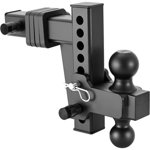 VEVOR Adjustable Trailer Hitch, Fit 2.5 Inch Receiver, Trailer Hitch Mount with 2 Inch & 2-5/16 Inch Balls, 18500 lbs GTW, 10 Inch Drop, Towing Ball Mounts for RVs, Off-Road Vehicles and Trucks, Black(Fit 2″ Receiver & 6″ Drop Hitch)
