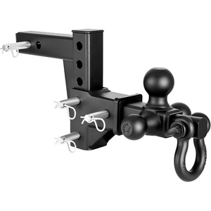 VEVOR Adjustable Trailer Hitch, Fit 2.5 Inch Receiver, Trailer Hitch Mount with 2 Inch & 2-5/16 Inch Balls, 21000 lbs GTW, 9 Inch Drop, Towing Ball Mounts for RVs, Off-Road Vehicles and Trucks, Black(Fit 2″ Receiver & 6″ Drop Hitch)