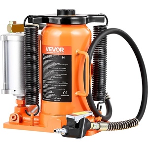 VEVOR Air Hydraulic Bottle Jack, 20 Ton/40000 LBS All Welded Bottle Jack, 10.4-19.7 inch Lifting Range, Manual Handle and Air Pump, for Car, Pickup, Truck, RV, Auto Repair, Industrial Engineering(20 Ton)