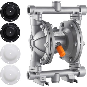 VEVOR Air Operated Double Diaphragm Pump, 4.4 GPM, 1-1/2 inch Inlet & Outlet Pneumatic Waste Oil Transfer Pump, Max 100 PSI, Polypropylene Body, Air-Operated for Diesel, Grease, Kerosene, Gasoline(3/8 inch 6.6GPM Aluminum Alloy)
