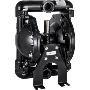 VEVOR Air-Operated Double Diaphragm Pump, 2 inch Inlet & Outlet, Aluminum Alloy Body, 158.4 GPM & Max 120PSI, Nitrile Diaphragm Transfer Pump for Petroleum, Diesel, Oil and Low Viscosity Fluids(24 GPM)