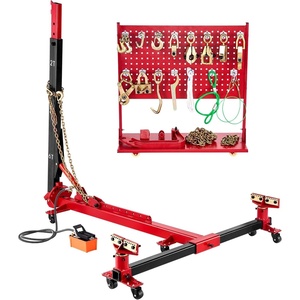 VEVOR Auto Body Frame Puller Straightener, 6T Tension Car Body Repair Equipment with 6000PSI Hydraulic Foot Pump & Swivel Post, Includes 16 Straightening Tools, for Auto Repair Shop, Sedan SUV Pickup(98.4 x 74.8 x 88.6 in)