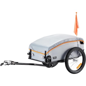VEVOR Bike Cargo Trailer, 88/100/160 lbs Load Capacity, Heavy-Duty Bicycle Wagon Cart, Foldable Compact Storage with Universal Hitch(100lb W/Cover)