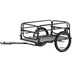 VEVOR Bike Cargo Trailer, 88/100/160 lbs Load Capacity, Heavy-Duty Bicycle Wagon Cart, Foldable Compact Storage with Universal Hitch(160lb)