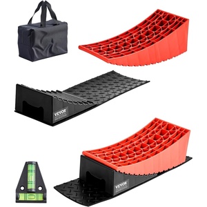 VEVOR Camper Levelers, 2 Pcs RV Leveling Blocks, up to 8818.5lbs Camper Wheel Chocks, Max. 4″ Leveling Height Heavy Duty Curved Levelers, RV Camper Leveler Kit with Anti-Slip Mat Carrying Bag Level