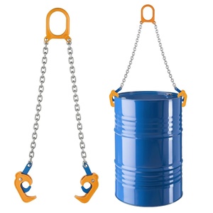 VEVOR Chain Drum Lifter, G80 Drum Lifting Chain Sling with Thickened Security Hook, 2000LBS Capacity, 1.6ft Long Sturdy Drums Handling Equipment, Carbon Steel Barrel Lifter for Plastic & Metal Drums(1.6ft)
