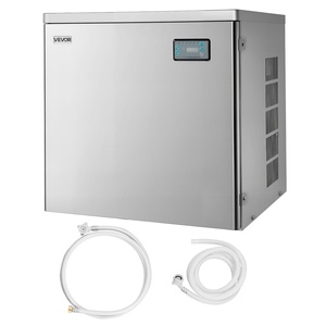 VEVOR Commercial Ice Maker Machine – Head, 400 Lbs/Day Stainless Steel Ice Machine with Scheduled Ice-Making, Self-Cleaning, Adjustable Thickness, Ideal for Restaurant Bar Cafe Hotel – Head Only(22.2 x 22 x 21.9 in)