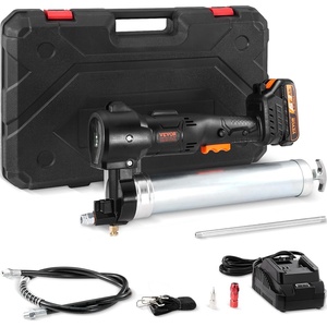 VEVOR Cordless Grease Gun, 20-Volt, 10,000 PSI, 39″ Long Hose, Electric Grease Gun Kit Professional High Pressure Battery Powered Grease Gun with Carrying Case, Battery and Charger Included, Black(1 Battery)