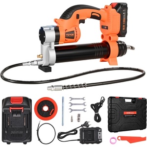 VEVOR Cordless Grease Gun, 8000 PSI Max Pressure, 20V Electric Grease Gun with 2.0 Ah Battery & LED Light, 30-inch Long Hose & Carrying Case, Variable Speed Triggers, Vehicles or Machines Greasing