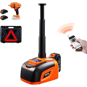 VEVOR Electric Car Jack Cordless Remote Control, 5 Tons /11000 lbs, Electric Hydraulic Jack Kit 18V Battery with Electric Impact Wrench, Tire Change Replacement with LED Light, Portable Car Jack(5T – Cordless Remote Update – Battery*2)
