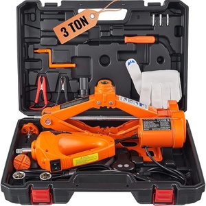 VEVOR Electric Car Jack Cordless Remote Control, 5 Tons /11000 lbs, Electric Hydraulic Jack Kit 18V Battery with Electric Impact Wrench, Tire Change Replacement with LED Light, Portable Car Jack(3T with Wrench)