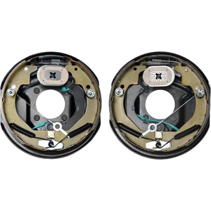VEVOR Electric Trailer Brake Assembly, 10″ x 2-1/4″, 1 Pair Self-Adjusting Electric Brakes Kit for 3500 lbs Axle, 4-Hole Mounting, Backing Plates for Brake System Part Replacement (1 Right + 1 Left)(1 Pair Brakes)