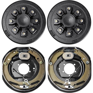 VEVOR Electric Trailer Brake Assembly, 12″ x 2″, 2 Pairs Self-Adjusting Electric Brakes Kit for 7000 lbs Axle, 5-Hole Mounting, Backing Plates for Braking System Part Replacement (2 Right + 2 Left) | Electric Brakes Kit for 7000 lbs Axle, 5-Hole Mounting, Backing Plates for Braking System Part Replacement (2 Right + 2 Left)(2 Brakes & 2 Brake Drums)