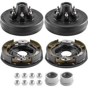 VEVOR Electric Trailer Brake Kit, 12.25 x 3.375 Inch, 1 Pair Self-Adjusting Electric Brakes Kit for 8000 lbs Trailer Axle, Backing Plates for Braking System Part Replacement, Fit for Trailers, RVs(12 x 2 Inch  6000lbs  1 pairs)